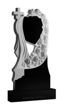 Czarny Granit Monument Rose Curtain nagrobek