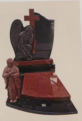 Chiny Xingyan - Religijna Temat Kamienna Tombstone (Anioł i Virgin Mary w kształcie)