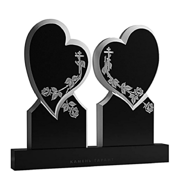 Chiński Xingyan Rosyjski styl podwójne serce symbol religijny nagrobek sztuki