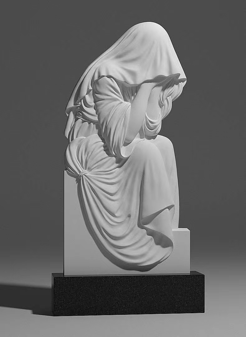 Chiński Xingyan Rosyjski styl żałoby Madonna Art Tombstone