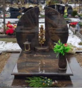 Półkoliste dwuczęściowy artystyczny i kreatywny łączny nagrobek