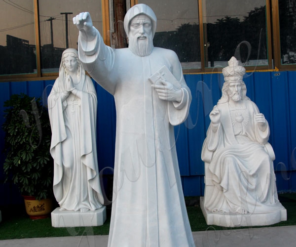 Xingyan White Marble Zachodnia postać religijna rzeźby kamienne