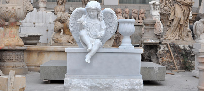 Xingyan Winged Angel Garden Dekoracyjna kamienna rzeźba